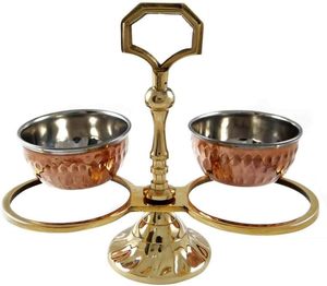 2pcs cao cấp chất lượng đồng thép phục vụ món ăn giá dưa gia vị miệng làm mát & trái cây khô chứa vật liệu kim loại bán! - Product Image 6