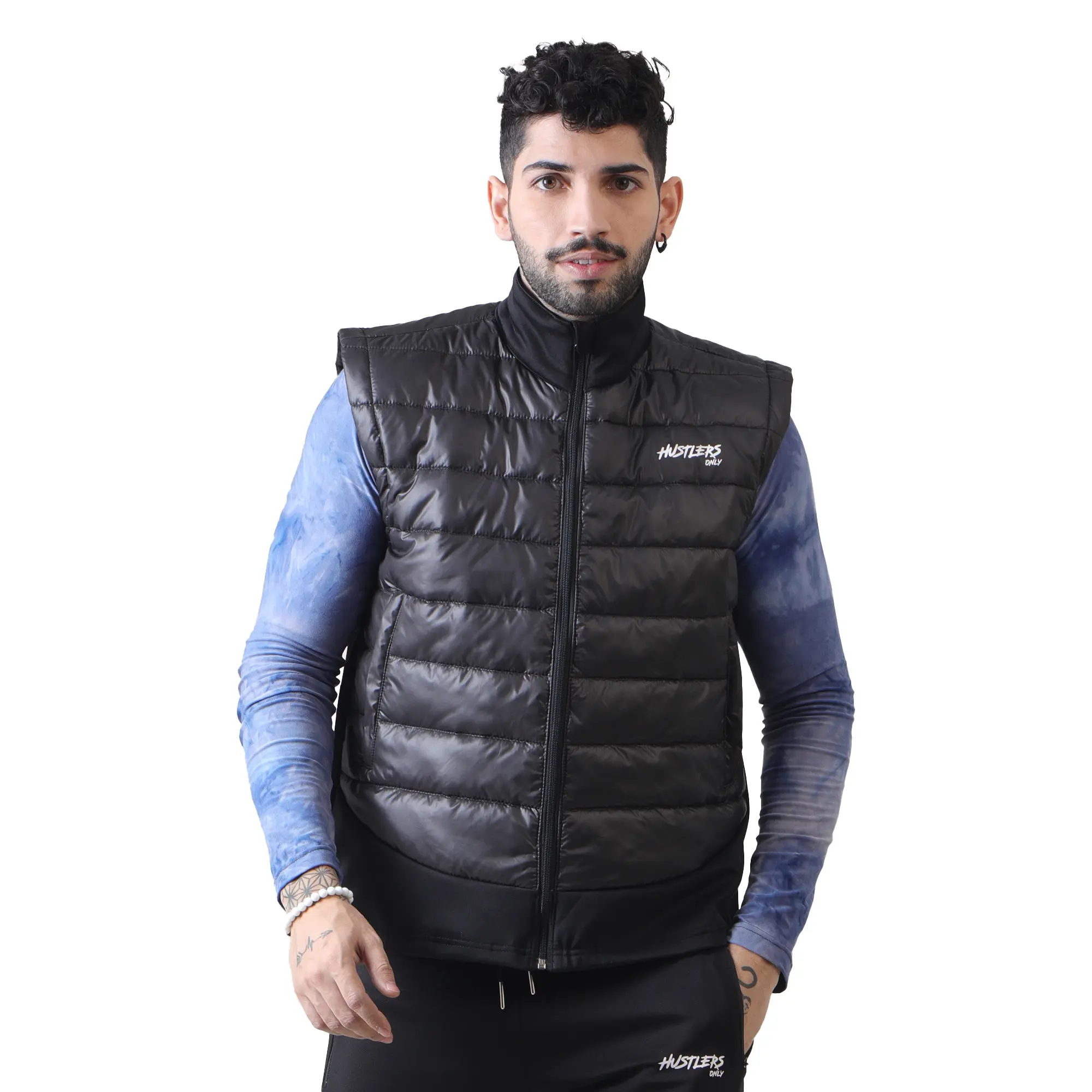 Gilet noir gilet chaud personnalisé vestes bouffantes pour hommes vestes et sweats à capuche personnalisés de qualité supérieure