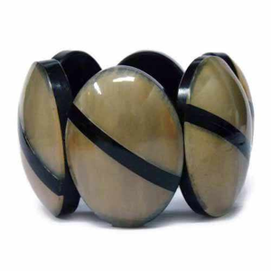 Brazalete de cuerno de vaca, brazalete de cuerno de búfalo para mujer, brazalete de cuerno liso para color de cuerno natural con diseño de pulseras - Product Image 3