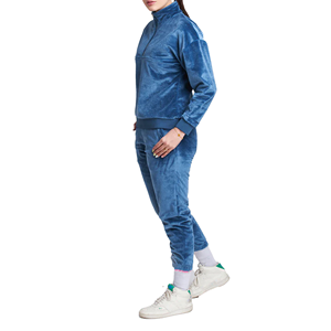 Stylish Ladies Plus Size <b>Velour</b> Tracksuit Fashionable Cropped Hoodie With High Waist <b>Jogger</b> Pants Perfect Gym And Fitness Set - Product Image 3