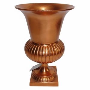 Standard Metal Flower Vases Luxury Tabletop Home Living Room Decoration Glossy White Finished Metal <b>Trumpet</b> Vase - Product Image 4