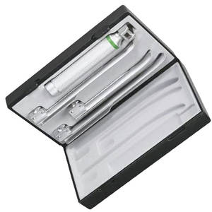 Ensemble de laryngoscope Macintosh de haute qualité Lame à fibre optique en acier inoxydable Intubation manuelle Instruments chirurgicaux Base optimale - Product Image 3