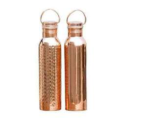 Modern Double Wall Leak Proof Pure <b>Copper</b> <b>Water</b> <b>Bottle</b> for Outdoor Home & Office Use-Eco-Friendly & Portable - Product Image 2