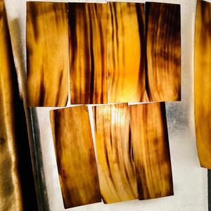 Plaques d'échelle de corne de vache naturelle faites à la main-diverses tailles assorties lunettes en corne de buffle vierge cadre couteau poignée-divers amour - Product Image 5