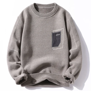 Polar Fleece Heavyweight Oversize Sudadera personalizada de cuello redondo Hombres Sudadera de algodón en blanco - Product Image 3