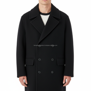 Abrigo Largo de Lana para Hombre, Diseño Personalizado OEM, Doble Botonadura, Abrigo de Invierno, Fabricante de Marca Privada - Product Image 5