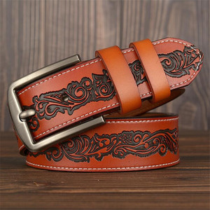 Cinturones de cuero de lujo para hombre de Material de alta calidad Precio al por mayor mejor estilo Color y tamaño personalizados genuinos mejores cinturones de cuero - Product Image 2