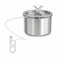 2,2L 4L Steckbarer Edelstahl-Katzenbrunnen mit Blumenfluss-Design, automatischer Haustier-Wasserspender für Katzen und Hunde, OEM ODM