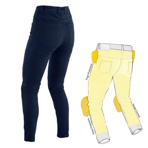 กางเกงยีนส์มอเตอร์ไซค์ผ้าสแปนเด็กซ์/ผ้าฝ้ายสำหรับผู้หญิง ป้องกันลม ปรับแต่งได้ พร้อมมาตรฐานความปลอดภัย CE เป็นมิตรกับสิ่งแวดล้อม น้ำหนักเบา ราคาขายส่ง - Product Image 2