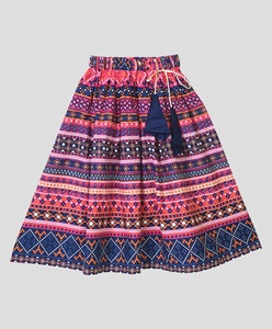 Conjunto de Lehenga Choli Tradicional Azul Bandhani para Niños de Shoryam Fashion |   Vestido Largo Listo para Usar de Secado Rápido para Fiestas y Bodas - Product Image 3