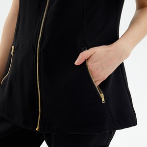 Uniformes de manga corta con diseño de moda, conjunto de uniformes médicos con cuello en V, camisetas y pantalones médicos elásticos suaves, uniformes para mujer - Product Image 5