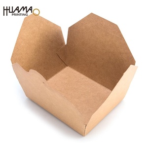Caja de embalaje de alimentos de papel kraft biodegradable Huamao Printing, caja rectangular con tapa abatible para panadería, para galletas, brownies, pasteles y bocadillos. - Product Image 6