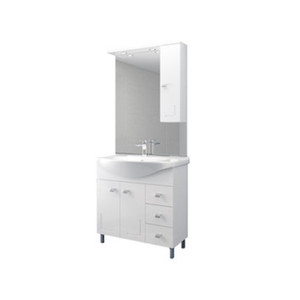 Bagno Mobile Bianco Eva 85 cm Completo - Product Image 1