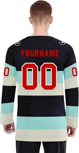 Camiseta de hockey sobre hielo personalizada, suministro de fábrica, nombre y número personalizados, sublimación impresa, ropa de alto rendimiento - Product Image 6