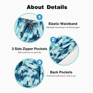 Nouveaux shorts de bain imprimés pour hommes, séchage rapide, décontractés, pour la plage, vente en gros, confortables, pour les vacances - Product Image 3