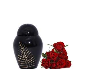 Adiba Home Decor AHD 4287 Glass Art Deco Style Cremation Urn Inlay Mother Pearl Gold Polish Keepsake Human Ashes Eco Friendly - Product Image 5