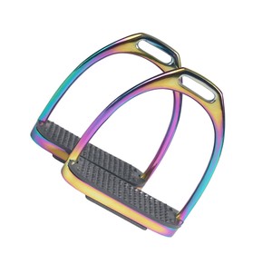 Estribos de montar a caballo de aluminio ajustables, empuñadura de seguridad ligera para equipo de tachuela de sillín inglés, novedad - Product Image 3