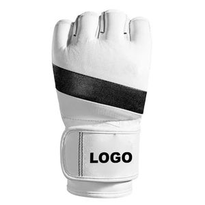 Gants de combat demi-doigts de haute qualité 2026, meilleur prix, en PU/cuir, pour l'entraînement de boxe, prix bas avec OEM personnalisé - Product Image 2