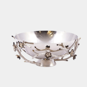 Tazón de mesa para decoración del hogar, tazón creativo de Metal con acabado dorado con acento Floral, perfecto para servir aperitivos - Product Image 5