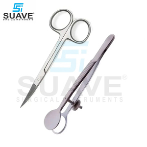New Ophthalmic Eye Surgery <b>Needle</b> Holder Scissors Tweezers Stainless Steel Microsurgery Instrument by SUAVE SURGICAL INSTRUMENTS - Product Image 4