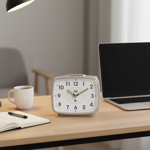 Trevi Alarm <b>Clock</b> SL 3098 Silver Desk & <b>Table</b> <b>Clock</b> with Stylish Design Model 0SL309810 - Product Image 3