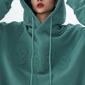 Venta al por mayor Sudadera con capucha en relieve-Hombre/Mujer, Oversize, Cordón, Logotipo personalizado, Impresión 3D térmica - Product Image 3