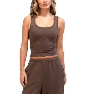 Camiseta Deportiva de Primera Calidad para Mujer, Sin Costuras, Sin Mangas, para Gimnasio, Fitness, Yoga, Correr, Ropa Deportiva - Product Image 1