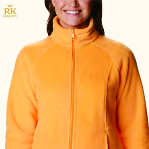 Chaqueta de forro polar Sherpa de microforro polar reciclado para mujer respetuosa con el medio ambiente chaqueta de exterior con cremallera completa personalizada - Product Image 4