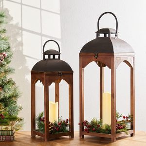 Bougeoirs en bois à arrivée chaude pour les cadeaux de Noël Lanternes et bocaux à bougies de Noël haut de gamme de l'Inde Bocaux décoratifs - Product Image 1