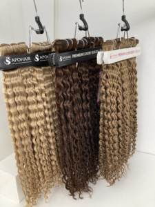 Extensiones de cabello Remy vietnamita teñido marrón oscuro Premium pelo de trama rizado profundo al por mayor - Product Image 4