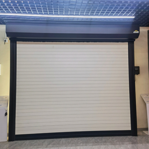 Porte roulante industrielle en alliage d'aluminium au design moderne, coupe-vent, ouverture rapide, adaptée au <span class=keywords><strong>garage</strong></span> et à la boutique - Product Image 1