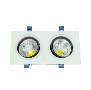 Venta al por mayor VN 7W TLC Dual COB LED Downlight minimalista ajustable de aluminio blanco IP20 iluminación de ahorro de energía para la oficina en casa - Product Image 1