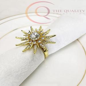 Anneaux de serviette de table en métal de luxe pour la décoration de mariage et de dîner, design écologique et intemporel - Product Image 3