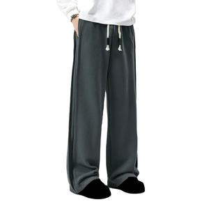 Pantalon de survêtement unisexe décontracté respirant à taille haute en molleton, coupe ample, pour la salle de sport et le quotidien - Product Image 1