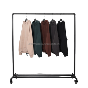 Sweat à capuche surdimensionné pour homme personnalisé, poids lourd, 355 GSM, fermeture éclair intégrale, impression en relief, hiver, polyester-coton, polaire, technique de lavage uni - Product Image 2