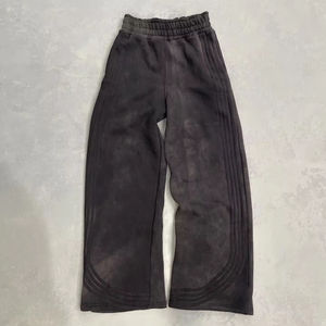 Custom Streetwear Unisex Sun Faded Flare Sweatpants Washed Hoodie Blank Acid Wash Hoodies <b>Set</b> Custom Jogger <b>Sets</b> for <b>Men</b> - Product Image 5