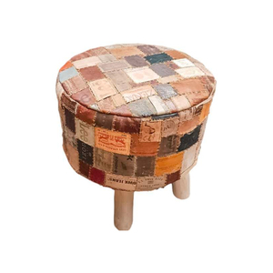 Indian Manufacture <b>Home</b> Stylish Furniture Round Poufs Modern Indoor <b>Home</b> Luxury Poufs - Product Image 3