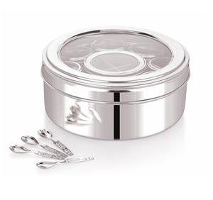 Boîte de rangement en métal pour épices masala en laiton artisanal ustensiles de cuisine très demandés du fabricant indien - Product Image 4