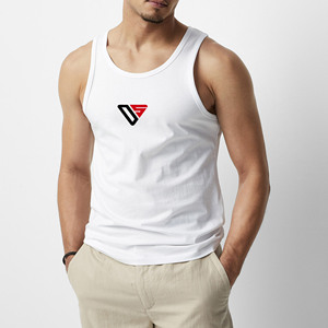 เสื้อกล้าม220GSM ผ้าฝ้ายสำหรับฤดูร้อนเสื้อกั๊กกีฬาฮิปฮอปไซส์ใหญ่พิเศษสำหรับผู้ชายเสื้อถักโลโก้ตามสั่งสีทึบระบายอากาศได้ดี - Product Image 6