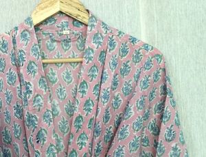 Elegante verano Vintage Floral algodón Kimono bata lujo ligero tejido Loungewear mangas anchas cordón vestir mujeres - Product Image 2