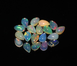 Ópalo etíope natural 5x8mm corte pera cabujones sueltos piedras preciosas para la venta - Product Image 4