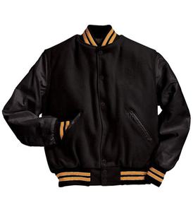Vente en gros Corps en laine de cachemire et manches en cuir véritable Veste Letterman Varsity Chenille Broderie Patches Bomber Manteaux pour hommes - Product Image 2