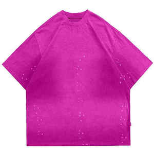 T-shirt décontracté pour homme UZAS SPORTS, coupe épaule tombante, 100 % coton respirant 250g, design tendance, prix bas, effet délavé à l'acide, vente en gros - Product Image 5