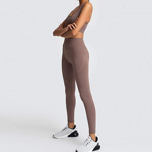 Pantalones de yoga personalizados de cintura alta para mujer, elásticos, transpirables, ecológicos, de longitud completa, con control de barriga - Product Image 2