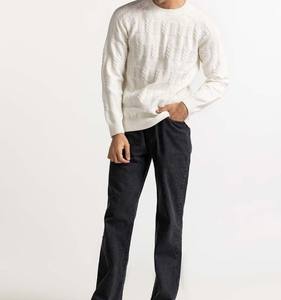 Sudadera de invierno OEM para hombre con logotipo personalizado frontal de color sólido de lana/acrílico de manga larga cuello redondo para cuello prendas de vestir - Product Image 5