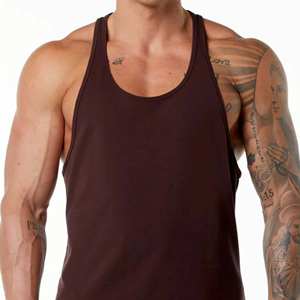 Gimnasio entrenamiento Crop Stringer para hombres camiseta sin mangas Muscle Fit culturismo entrenamiento Fitness Activewear - Product Image 6