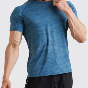 Fitness hommes manches courtes T-shirts de Compression pour l'exercice course à pied sport thermique Gym Compression T-Shirts - Product Image 4
