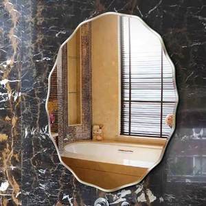 Miroir mural décoratif personnalisé avec cadre en métal doré pour chambre à coucher salle de bain salon miroir mural de forme ovale - Product Image 4