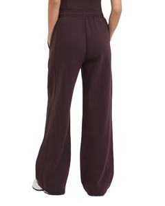 Jogging femme coupe droite en molleton terry doux, couleur prune, haute qualité - Product Image 5