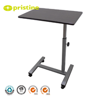 Bureau portable réglable en métal écologique avec surface en MDF pour la maison, le bureau, la chambre à coucher, design moderne, adapté aux personnes âgées, aux seniors et aux adultes.